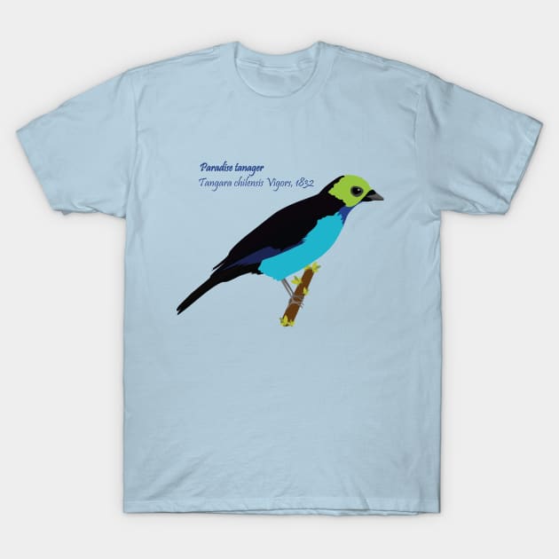 Paradise tanager bird T-Shirt by uncutcreations